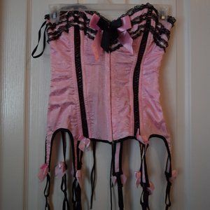 Frederick's of Hollywood Pink Bow Corset